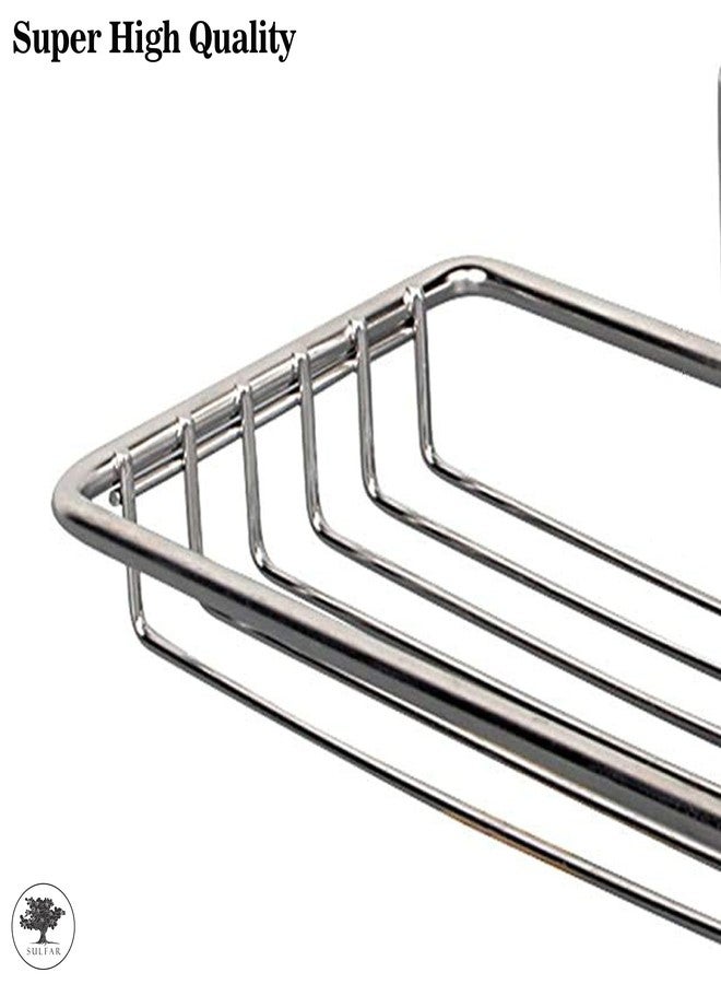 Sulfar Stainless Steel Magic Sticker Series Self Adhesive Soap Holder for Bathroom (Silver) - Image 3